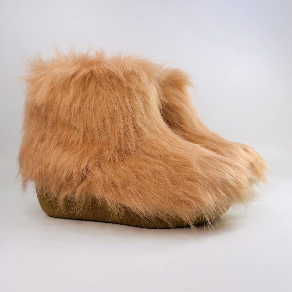 Jeffrey Campbell Platform Derby Pink Faux Fur Bootie